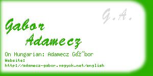 gabor adamecz business card